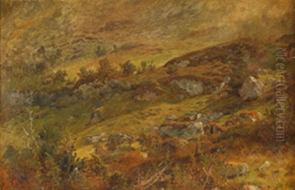 Hoyfjell Landskap Oil Painting by Anders Monsen Askevold