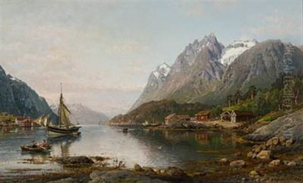 Vestlandsfjord Oil Painting by Anders Monsen Askevold