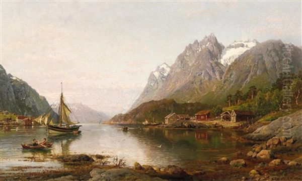 Sommer Im Fjord Oil Painting by Anders Monsen Askevold