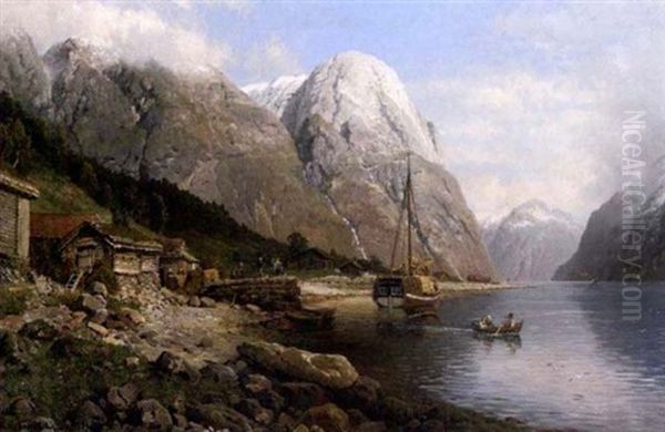 Vestlandsfjord Oil Painting by Anders Monsen Askevold