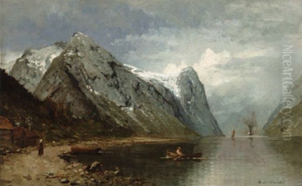 Vestlandsfjord Oil Painting by Anders Monsen Askevold