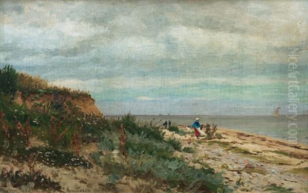 At The Baltic Sea Near Kellenhusen Oil Painting by Anton Asmussen