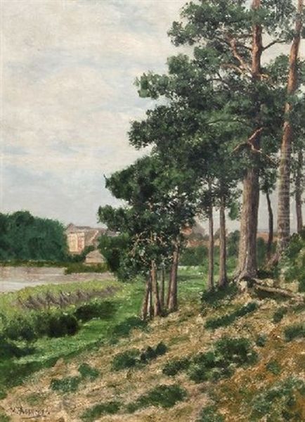 Waldlandschaft Oil Painting by Max Asperger