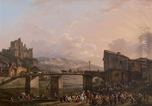 Scene De La Vie Villageoise Oil Painting by Hendrick Van Assche