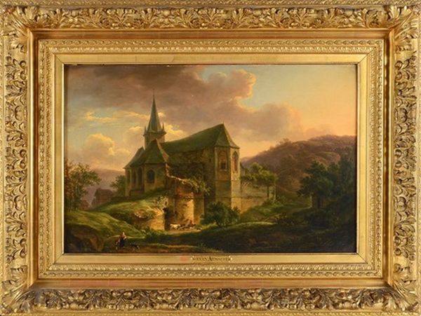 Paysage A La Vieille Eglise Oil Painting by Hendrick Van Assche