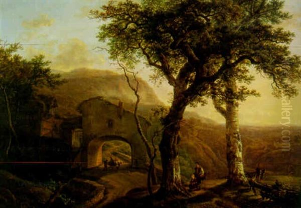 Landschaft Mit Wassermuhle Oil Painting by Hendrick Van Assche