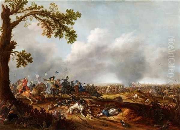 Gustavus Adolphus Of Sweden At The Battle Of Lutzen Oil Painting by Jan Asselijn