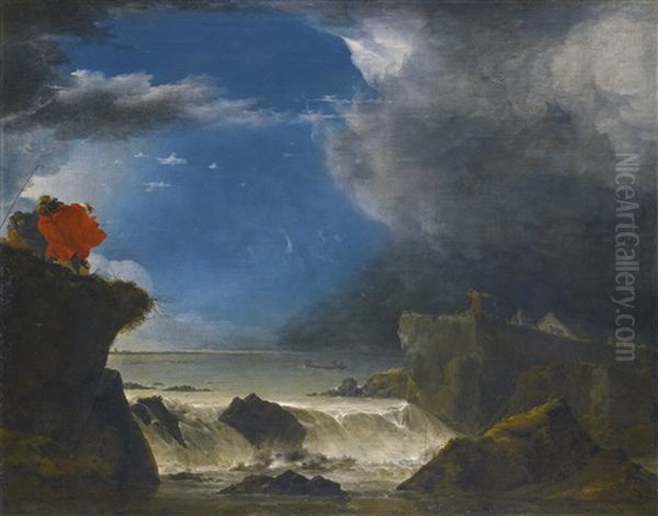 The Breach Of The Sint Anthonisdijk On The Night Of 5-6 March Oil Painting by Jan Asselijn