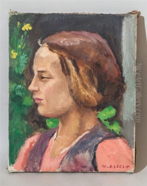 Portrait De Jeune Femme Oil Painting by Maurice Asselin