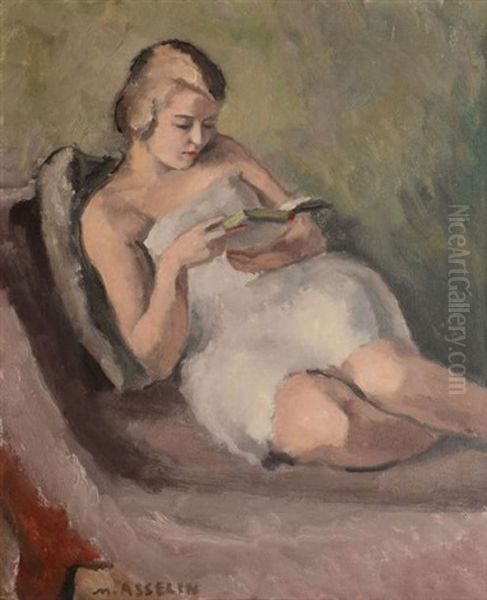 La Liseuse A La Meridienne Oil Painting by Maurice Asselin