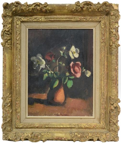 Vase Of Flowers Oil Painting by Maurice Asselin