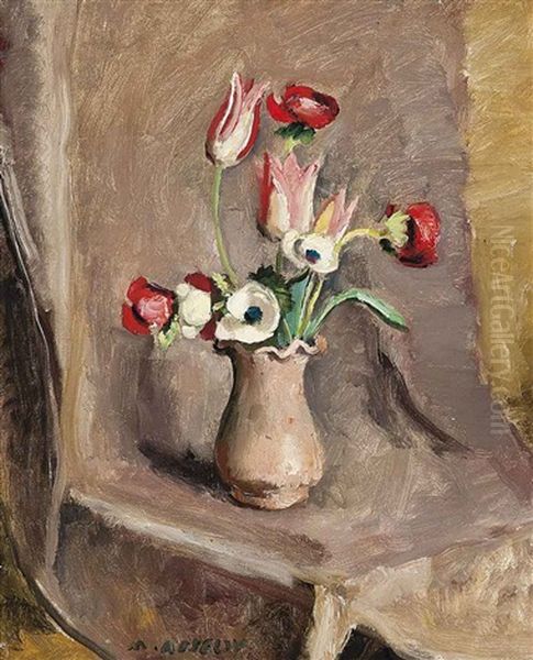 Tulipes Et Anemones Oil Painting by Maurice Asselin