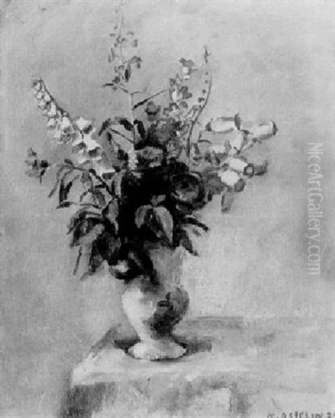 Bouquet De Fleurs Dans Un Vase Oil Painting by Maurice Asselin