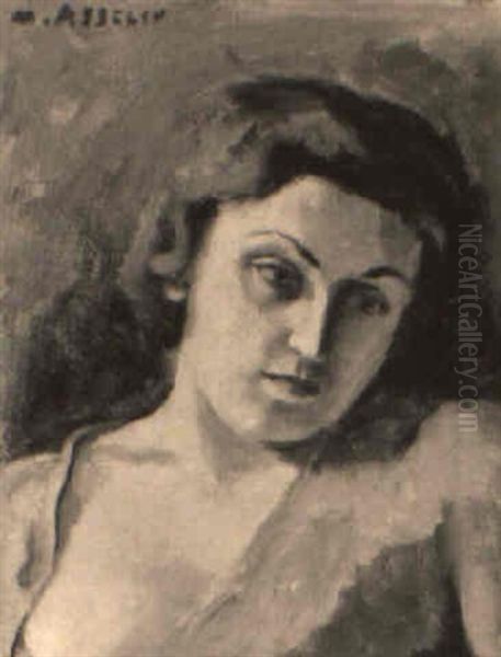 Portrait De La Femme De L'artiste Oil Painting by Maurice Asselin