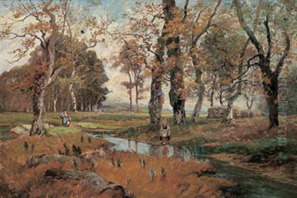 Landschaft Mit Figurlicher Staffage Oil Painting by Fanny Assenbaum