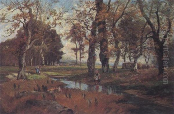 Landschaft Mit Figurlicher Staffage Oil Painting by Fanny Assenbaum