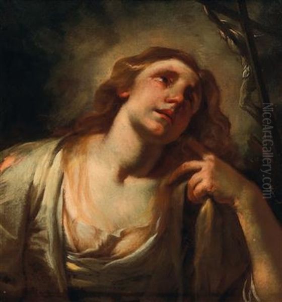 The Penitent Mary Magdalene Oil Painting by Gioacchino Assereto