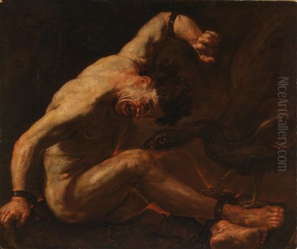 Prometheus Bound Oil Painting by Gioacchino Assereto