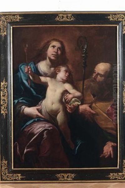 Sacra Famiglia Oil Painting by Gioacchino Assereto