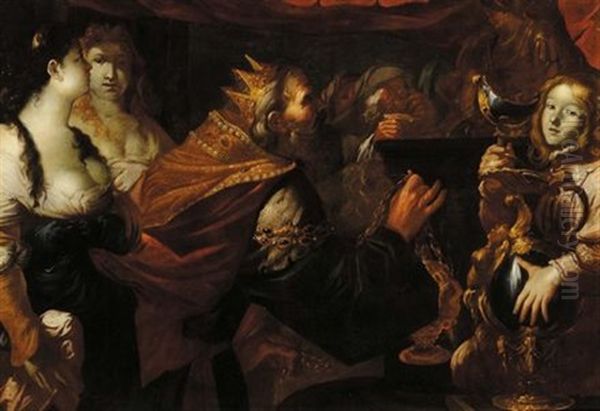 Incoronazione Di Re Salomone Oil Painting by Gioacchino Assereto