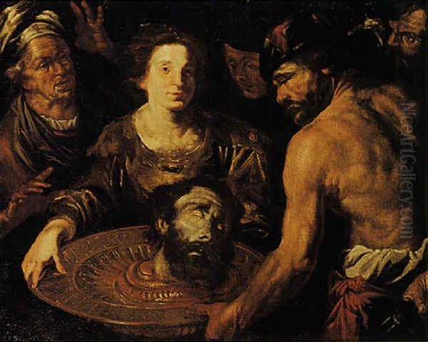 Salome Con La Testa Del Battista Oil Painting by Gioacchino Assereto