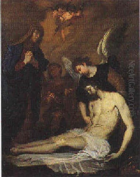 Compianto Sul Cristo Deposto Oil Painting by Gioacchino Assereto