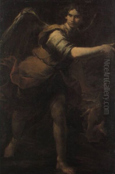 Tobia E L'angelo Oil Painting by Gioacchino Assereto