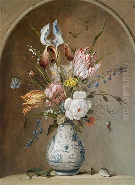 Blumenstillleben Oil Painting by Balthasar Van Der Ast