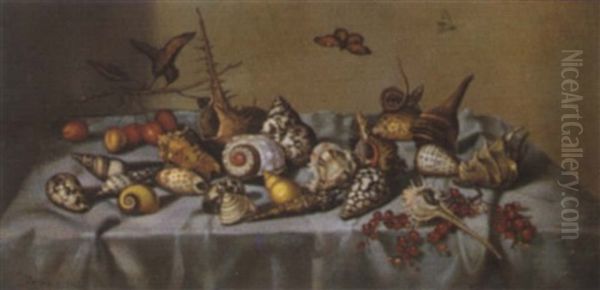 Stillleben Mit Muscheln Oil Painting by Balthasar Van Der Ast