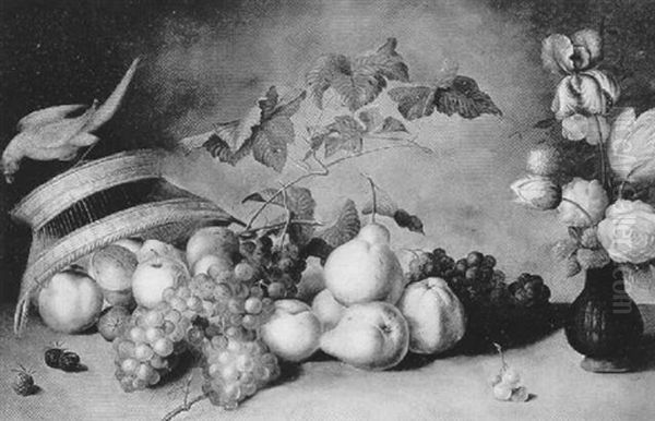 Stilleben Mit Fruchten Und Blumen Oil Painting by Balthasar Van Der Ast