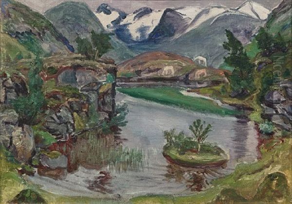 Fra Stardalsstolene Oil Painting by Nikolai Johannes Astrup