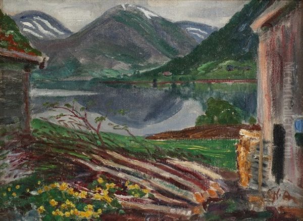 Vardag Oil Painting by Nikolai Johannes Astrup