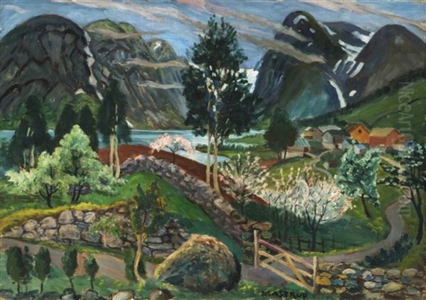 From Sunde Oil Painting by Nikolai Johannes Astrup