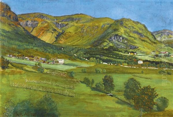 Alhustunet, Jolster Oil Painting by Nikolai Johannes Astrup