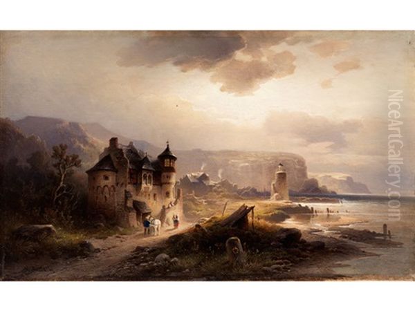 Kustenlandschaft In Der Normandie Oil Painting by Nicolai Von Astudin