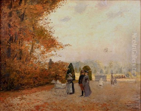 La Promenade Au Parc Oil Painting by Enrique Atalaya