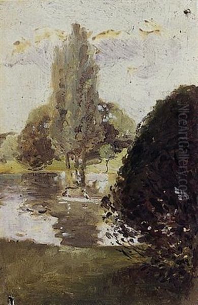 Canotage Au Bois De Boulogne Oil Painting by Enrique Atalaya