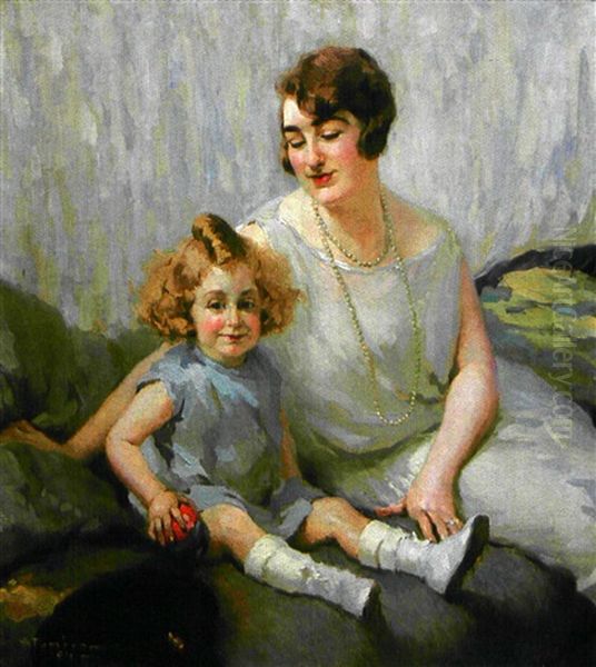 Tendresse Maternelle Oil Painting by Charles Garabed Atamian