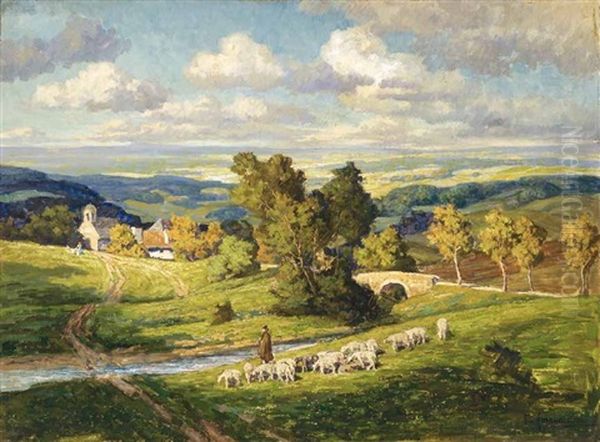 Weite Bulgarische Landschaft Oil Painting by Georgi Atanassov