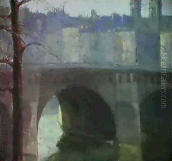 Pont Neuf...l'horloge by Arthur Atkins