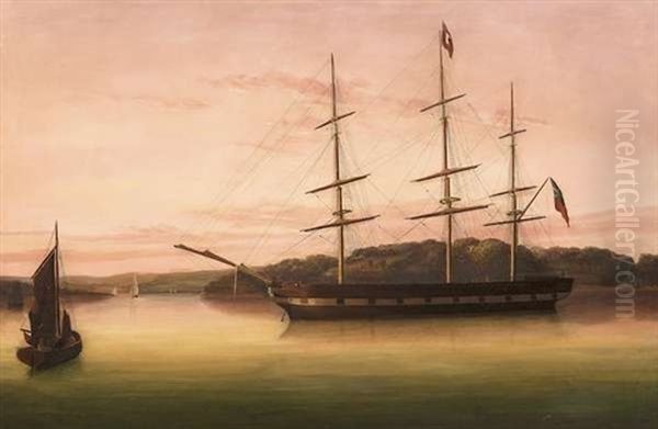 The Black Sybil At Queenstown, Co. Cork Oil Painting by George Atkinson