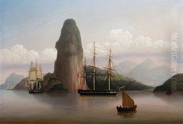 Entrance To Rio De Janeiro, Brazil Oil Painting by George Atkinson