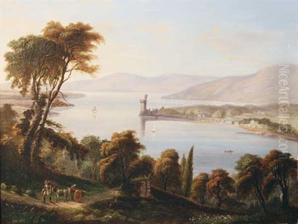 View Of Blackrock Castle, Cork Oil Painting by George Atkinson