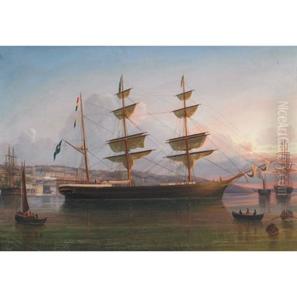 The Eugenie Off Queenstown Oil Painting by George Atkinson