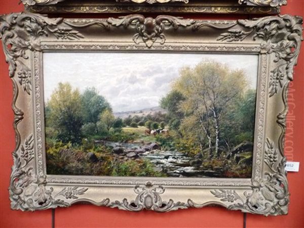 An Autumnal Day, Froggat Edge, Derbyshire Oil Painting by John Gunson Atkinson