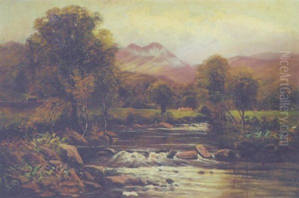 On The River Llugwy Oil Painting by John Gunson Atkinson