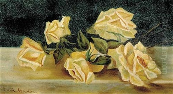 Rose Still Life Oil Painting by Maud Tindal Atkinson