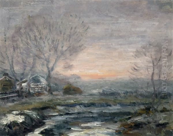 Credit River Oil Painting by William Edwin Atkinson