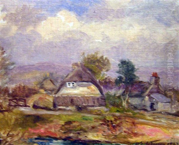 Farmstead Oil Painting by William Edwin Atkinson