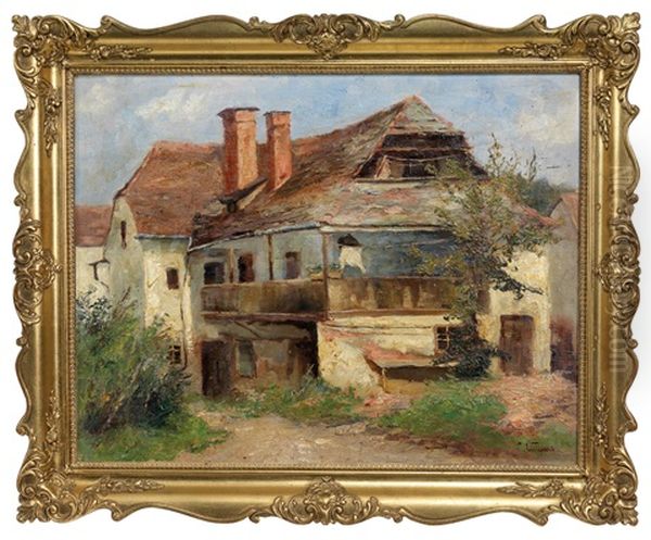 Altes Bauernhaus Oil Painting by Elisabeth Jordis Grafin von Attems